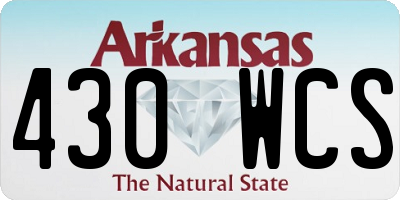 AR license plate 430WCS