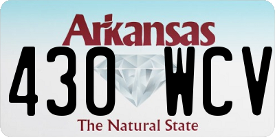 AR license plate 430WCV
