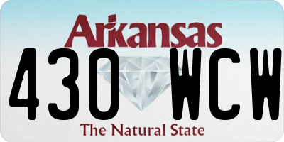 AR license plate 430WCW