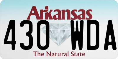 AR license plate 430WDA