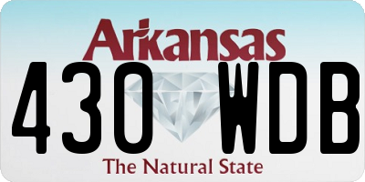 AR license plate 430WDB