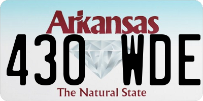 AR license plate 430WDE