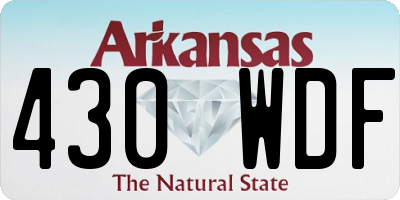 AR license plate 430WDF