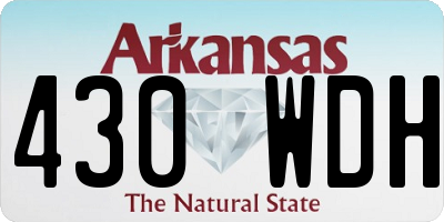 AR license plate 430WDH
