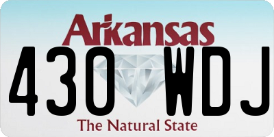AR license plate 430WDJ