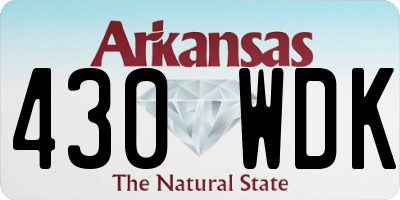 AR license plate 430WDK