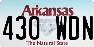 AR license plate 430WDN