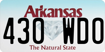 AR license plate 430WDO