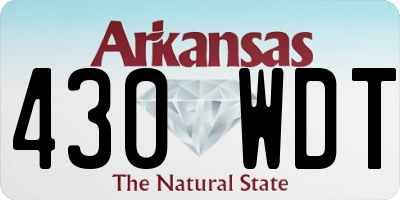 AR license plate 430WDT