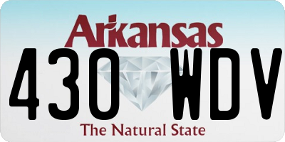 AR license plate 430WDV