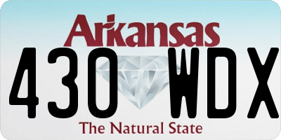 AR license plate 430WDX