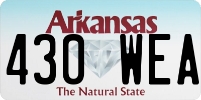 AR license plate 430WEA