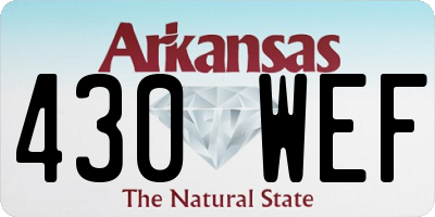 AR license plate 430WEF