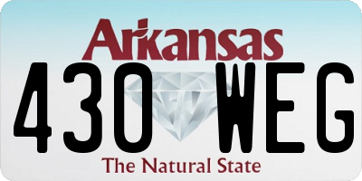 AR license plate 430WEG