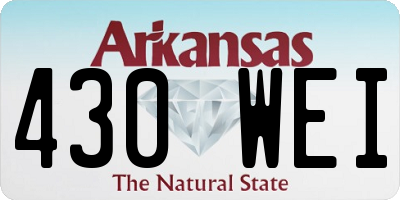 AR license plate 430WEI