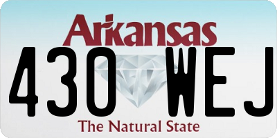 AR license plate 430WEJ