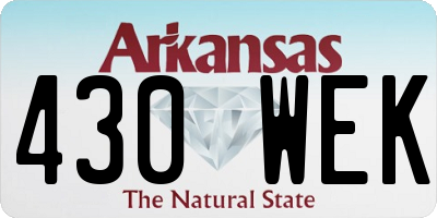 AR license plate 430WEK