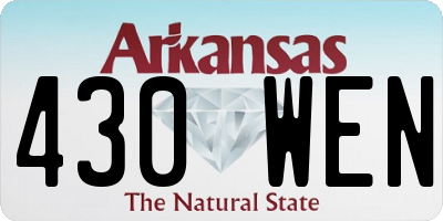 AR license plate 430WEN