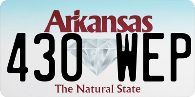 AR license plate 430WEP