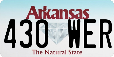 AR license plate 430WER