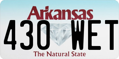 AR license plate 430WET