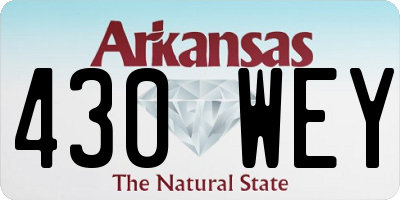 AR license plate 430WEY