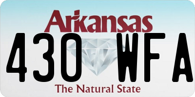 AR license plate 430WFA