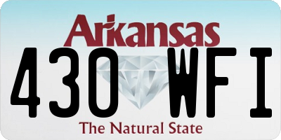 AR license plate 430WFI