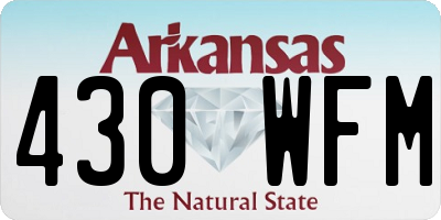 AR license plate 430WFM