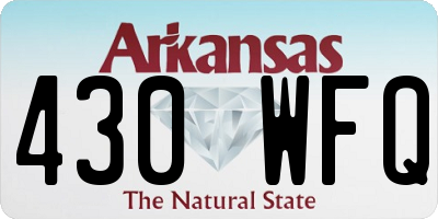 AR license plate 430WFQ