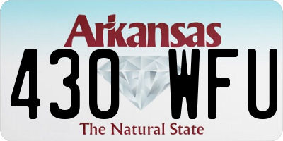 AR license plate 430WFU