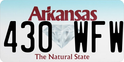 AR license plate 430WFW