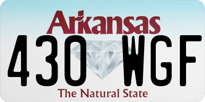 AR license plate 430WGF