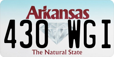 AR license plate 430WGI