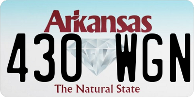 AR license plate 430WGN