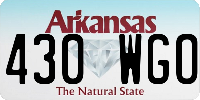 AR license plate 430WGO