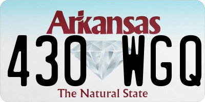 AR license plate 430WGQ