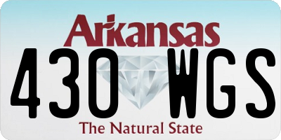 AR license plate 430WGS