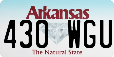 AR license plate 430WGU