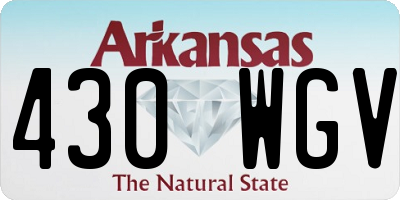 AR license plate 430WGV