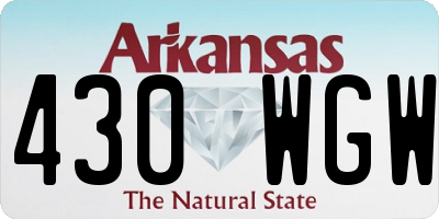 AR license plate 430WGW