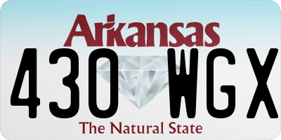 AR license plate 430WGX