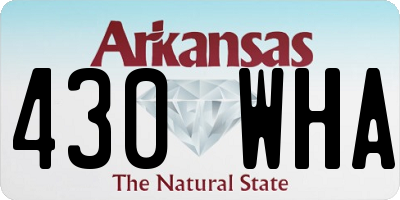 AR license plate 430WHA