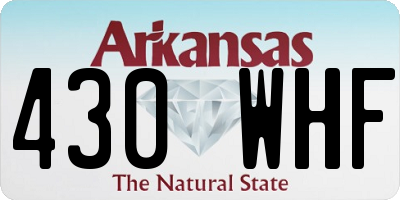 AR license plate 430WHF