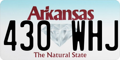 AR license plate 430WHJ