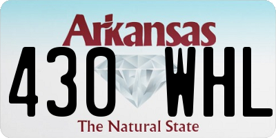 AR license plate 430WHL