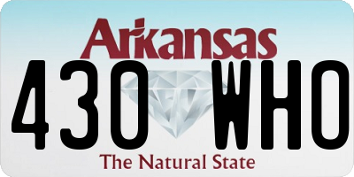 AR license plate 430WHO