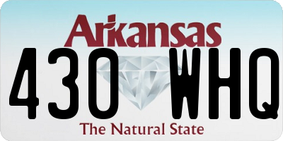 AR license plate 430WHQ