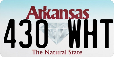 AR license plate 430WHT