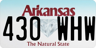 AR license plate 430WHW